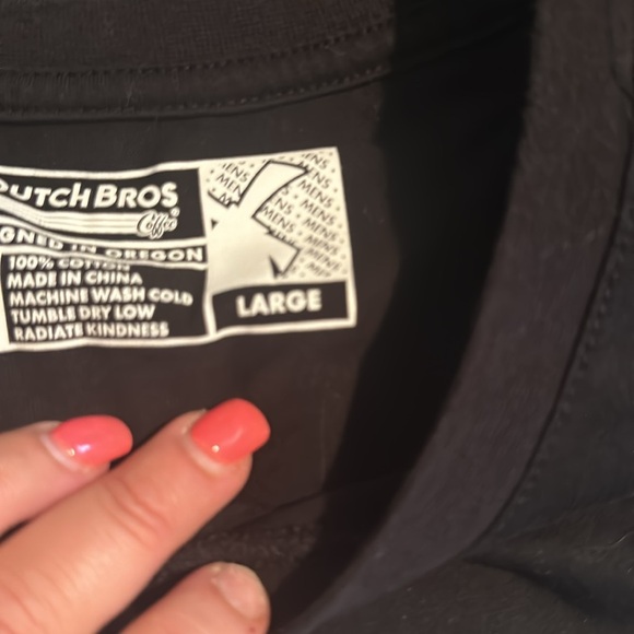 Dutch Bros Black “The Dutch Club” SMALL+ MEDIUM+LARGE Long Sleeve T VINTAGE - Picture 5 of 8